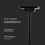 2W Słupek LED / Kształt: Okrągły / Barwa: 3w1 / Obudowa: Czarna