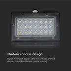 3WLampa ścienna LED solarna 350LM / Bateria litowa 3.7v 1200mA / Barwa: 4000K+3000K / Kolor: Czarny
