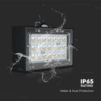 3WLampa ścienna LED solarna 350LM / Bateria litowa 3.7v 1200mA / Barwa: 4000K+3000K / Kolor: Czarny