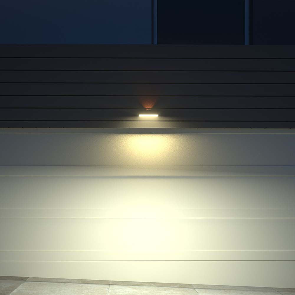3WLampa ścienna LED solarna 350LM / Bateria litowa 3.7v 1200mA / Barwa: 4000K+3000K / Kolor: Biały