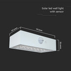 3WLampa ścienna LED solarna 350LM / Bateria litowa 3.7v 1200mA / Barwa: 4000K+3000K / Kolor: Biały