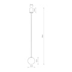 Nowodvorski Lampa wisząca KIER M 12W only LED 50/60Hz - Stal lakierowana - Czarny 10307