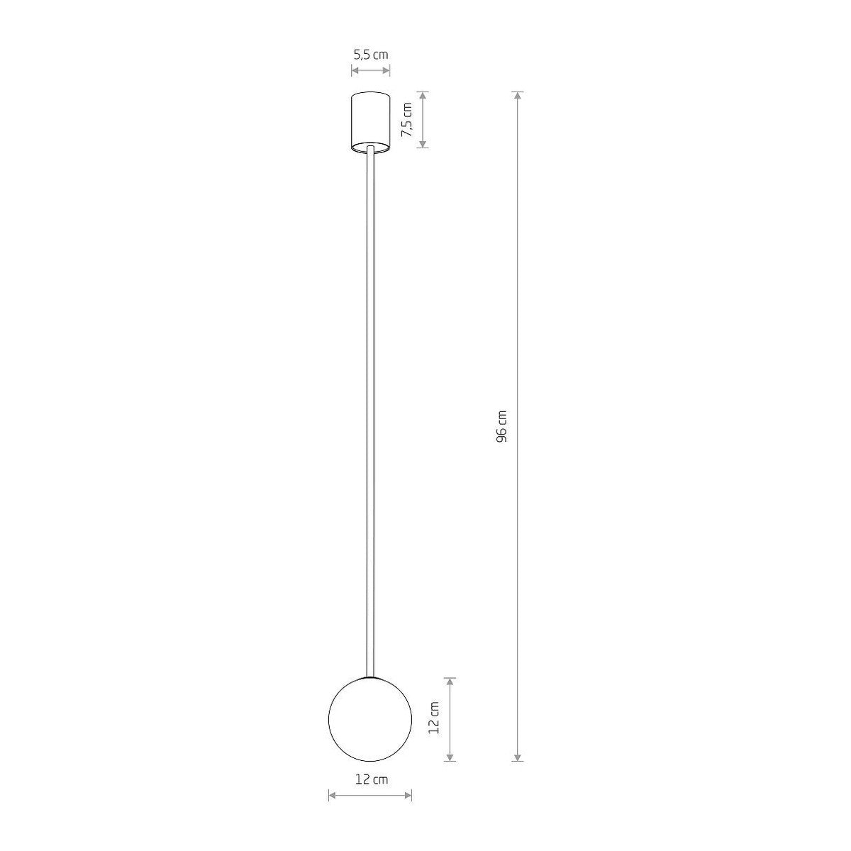 Nowodvorski Lampa wisząca KIER M 12W only LED 50/60Hz - Stal lakierowana - Czarny 10307