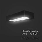 6W Lampa ścienna LED solarna 900LM / Bateria litowa 3.7v 3000mA / Barwa: 4000K / Kolor: Czarny