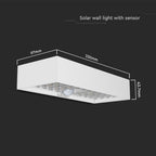 6W Lampa ścienna LED solarna 900LM / Bateria litowa 3.7v 3000mA / Barwa: 4000K / Kolor: Biały