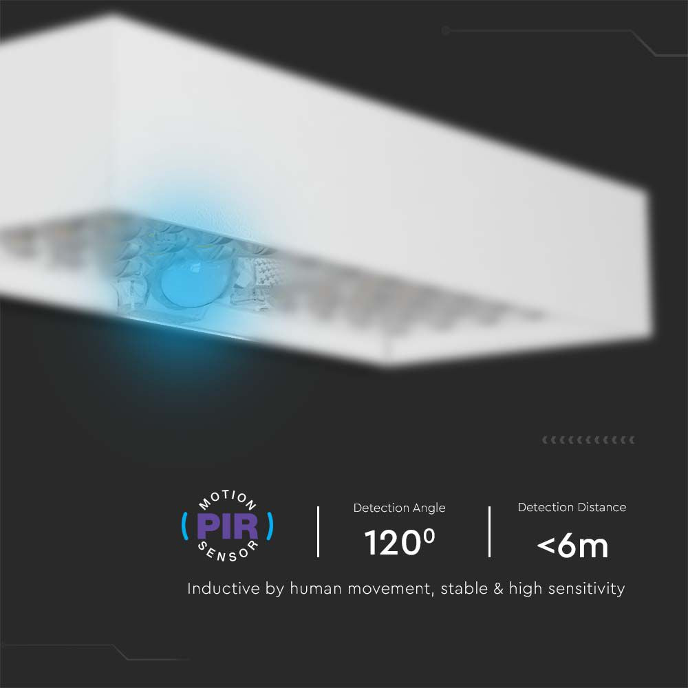 6W Lampa ścienna LED solarna 900LM / Bateria litowa 3.7v 3000mA / Barwa: 4000K / Kolor: Biały