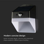 2W Lampa ścienna LED solarna 200LM / Bateria litowa 3.7v 1200mA / Barwa: 4000K / Kolor: Czarny+ Biały