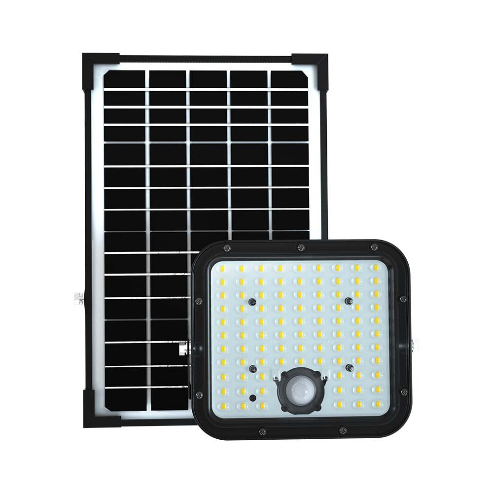 30W Naświetlacz solarny LED 4800LM / Bateria: Lithium Battery 6.4V 6000mA / Barwa: 6000K / Kolor: Czarny