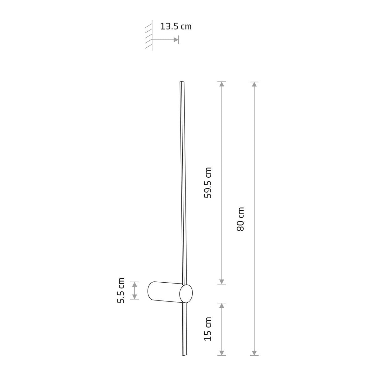 Nowodvorski Kinkiet SABER LED M 11W 50/60Hz - Aluminium lakierowane - Czarny I 10312