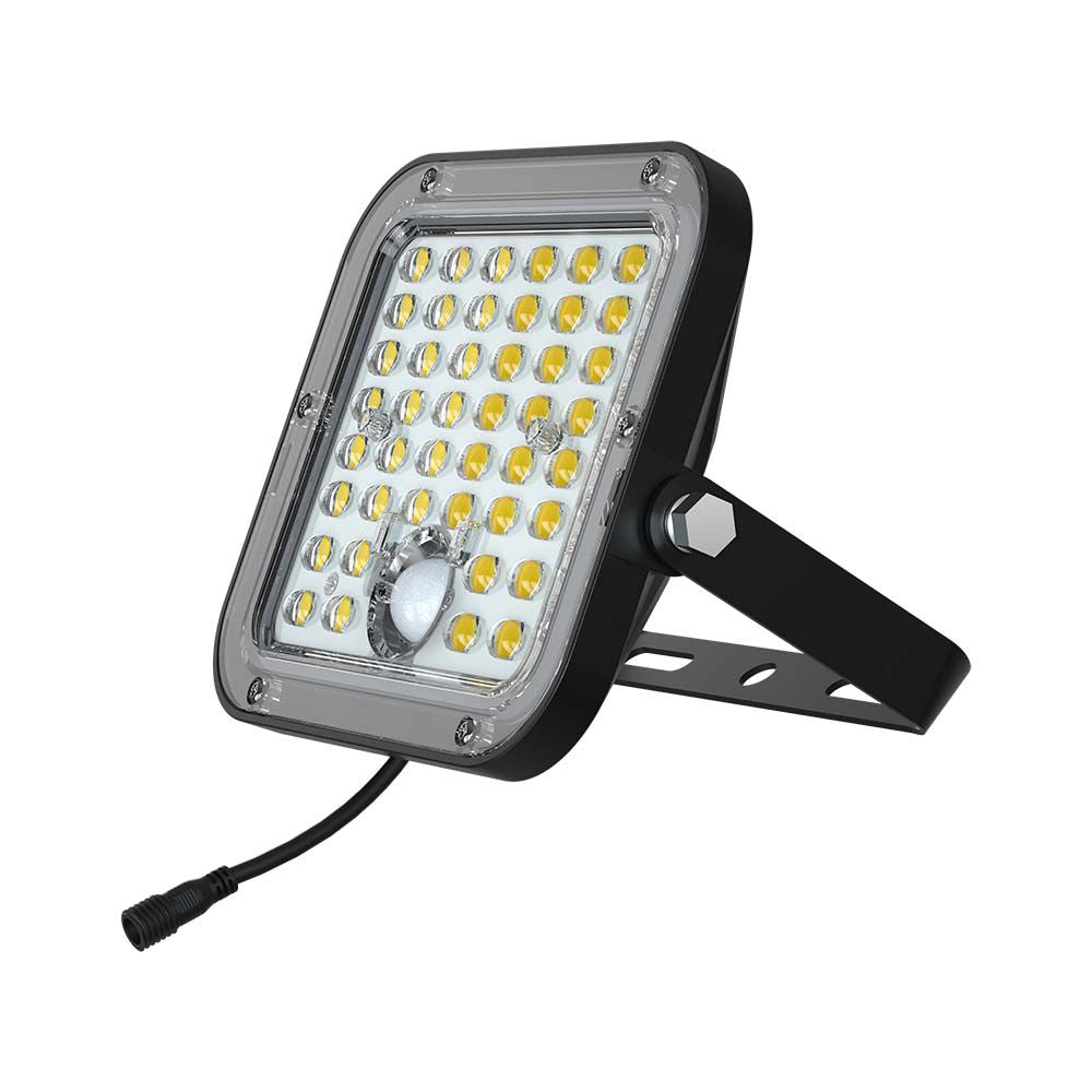 10W Naświetlacz solarny LED 1500LM / Bateria: Lithium Battery 3.7V 3600mA / Barwa: 6000K / Kolor: Czarny