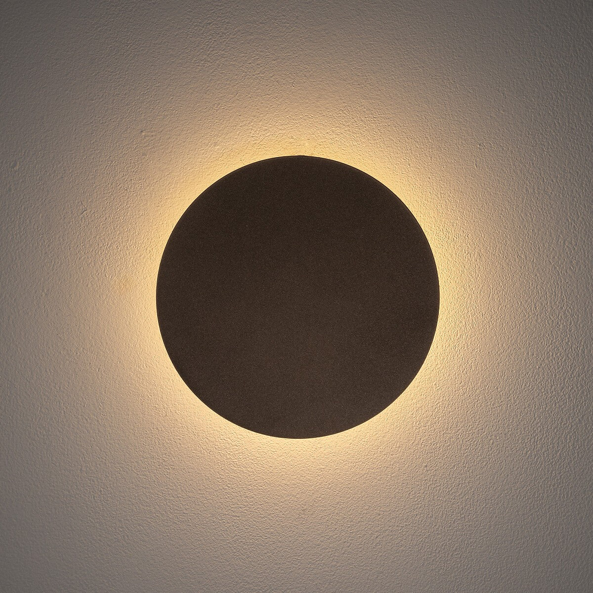Nowodvorski Kinkiet RING LED S 7W 50/60Hz - Stal lakierowana - Satynowy czekoladowy 10315 - lampa włączona