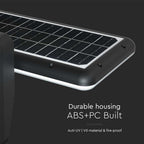 15W Lampa Solarna LED z Czujnikiem Ruchu / Bateria: LiFePO4 3.2V 6000mA / Barwa: 6000K+4000K / Kolor: Czarny