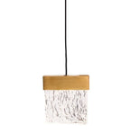 Maxlight Lampa wisząca Vetro - Stal nierdzewna + szkło - Złoty szczotkowany P0573D