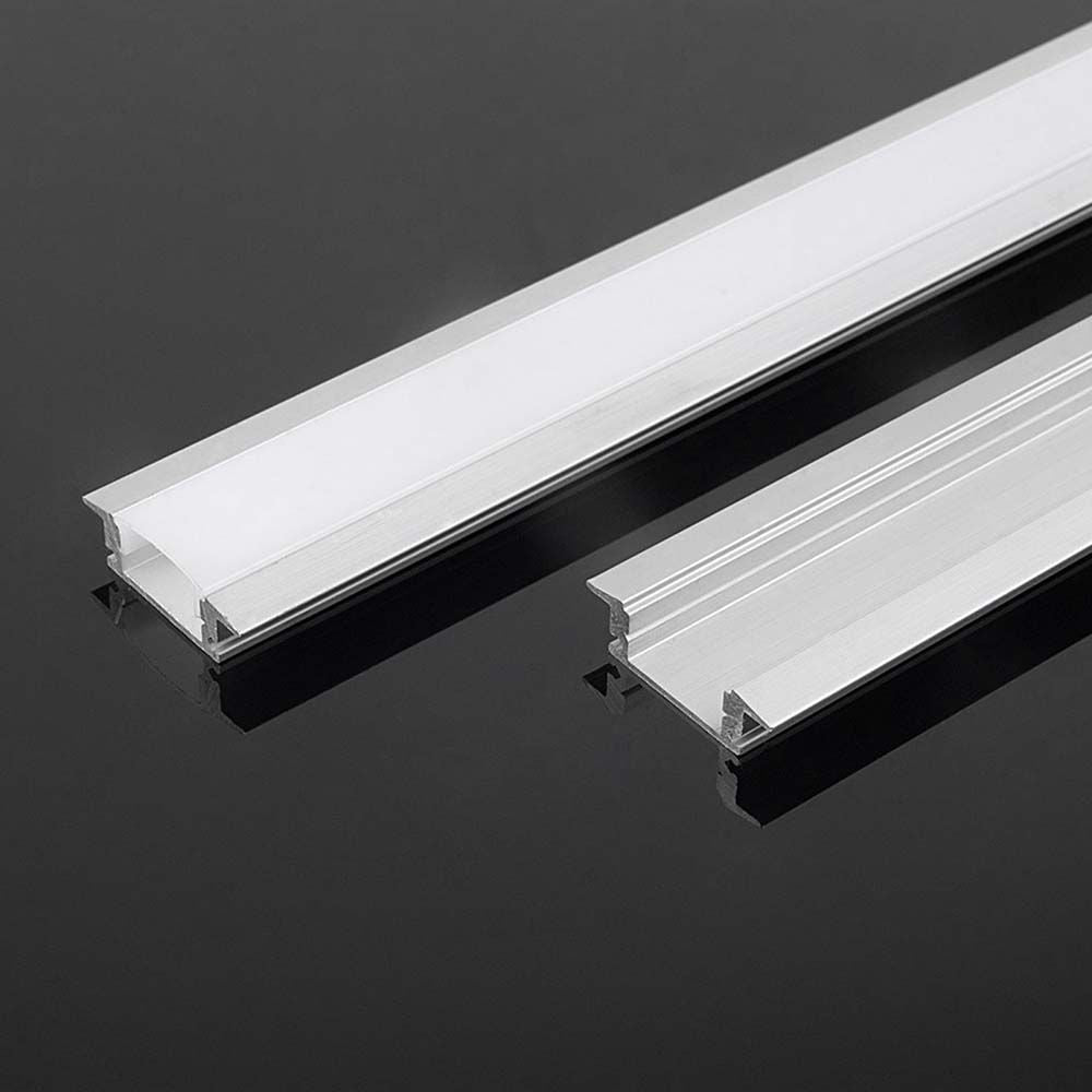 VT-8156 MOUNTING KIT WITH DIFFUSER FOR LED STRIP RECESSED 2000x23.6x6.9mm