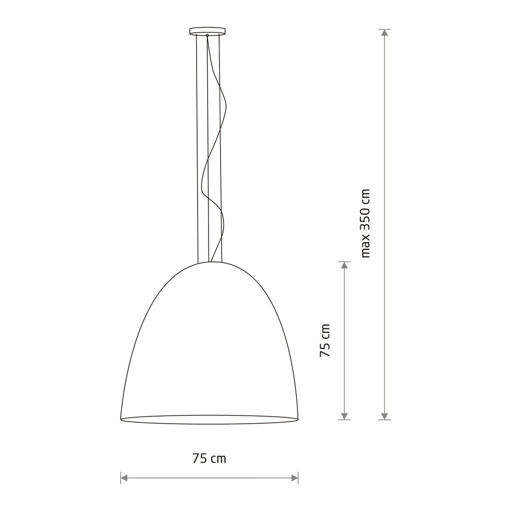 Nowodvorski Lampa wisząca EGG XL 25W only LED 50/60Hz - Kompozyt - Biały I 10325