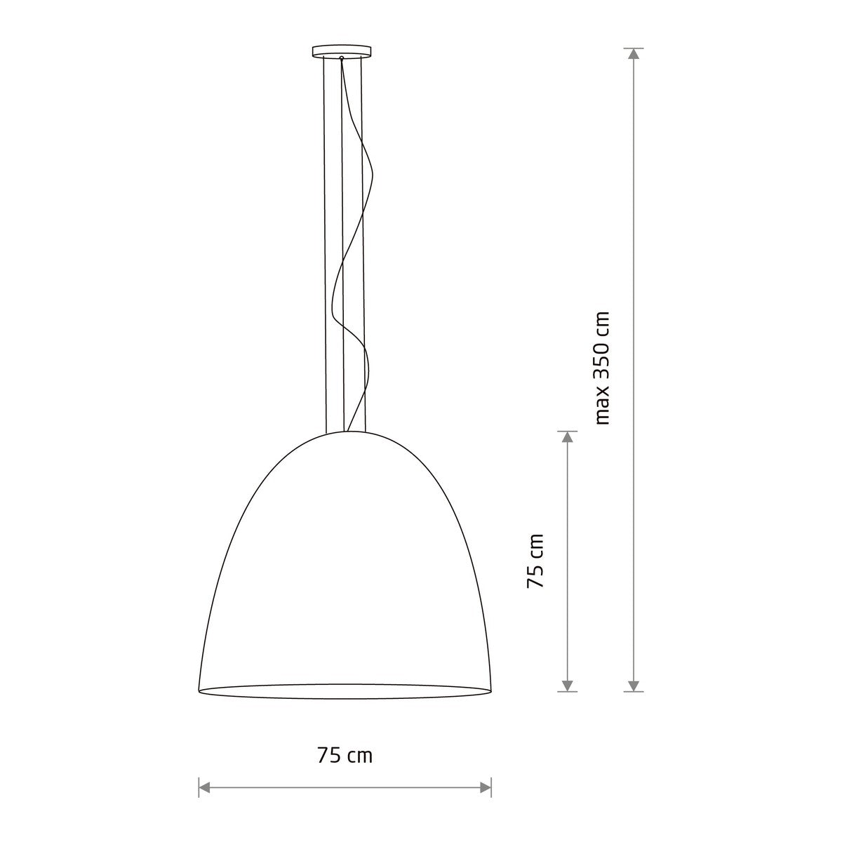Nowodvorski Lampa wisząca EGG XL 25W only LED 50/60Hz - Kompozyt - Biały I 10325