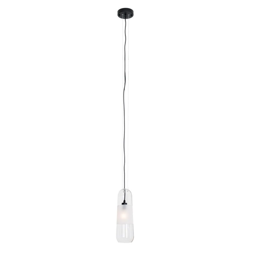 Maxlight Lampa wisząca Mauri - Metal + szkło transparentne - Czarny + szkło transparentne P0588