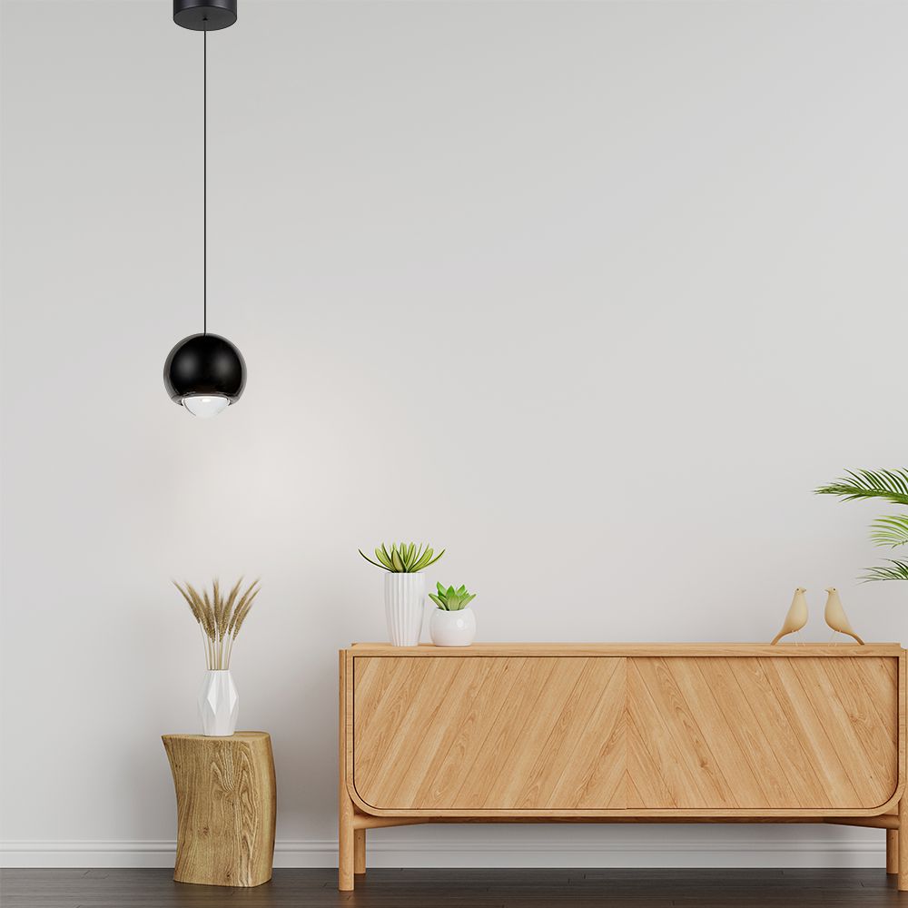 5W Sufitowa lampa LED / Barwa: 3000K / Obudowa: Czarna
