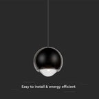 5W Sufitowa lampa LED / Barwa: 3000K / Obudowa: Czarna