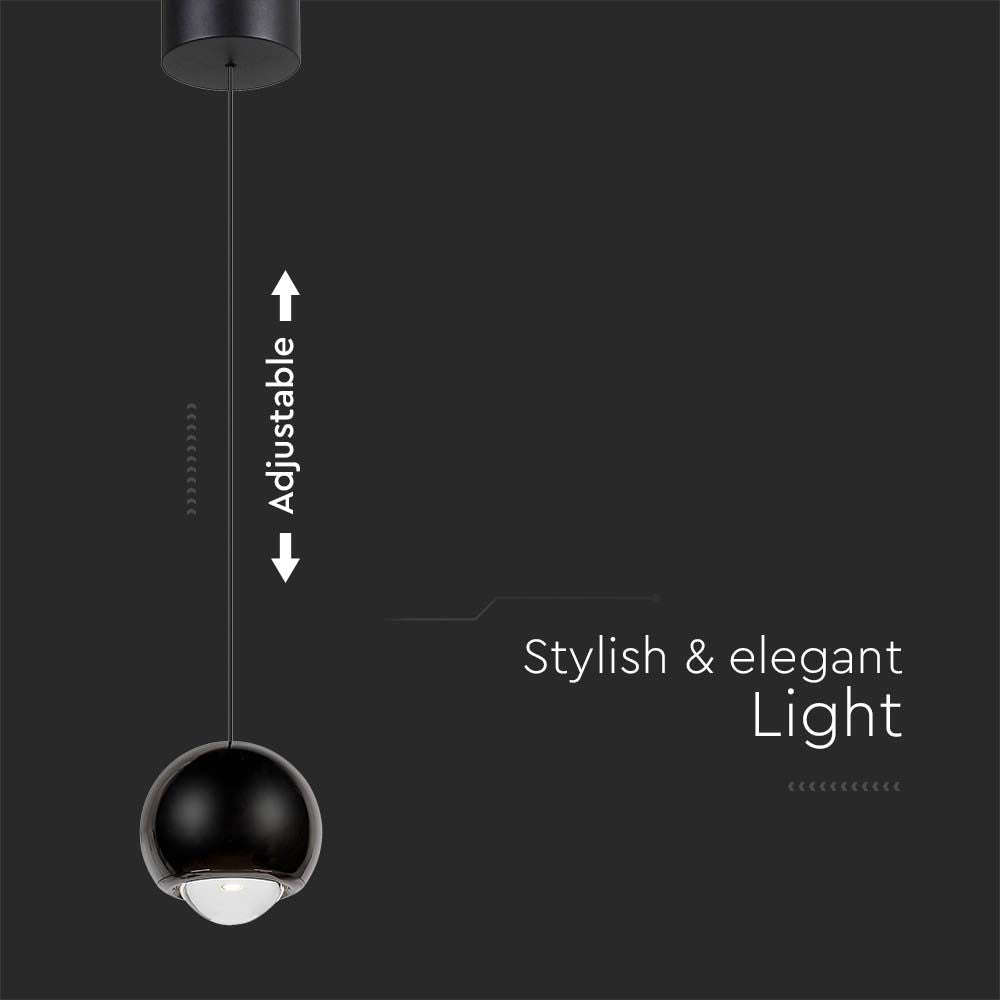 5W Sufitowa lampa LED / Barwa: 3000K / Obudowa: Czarna