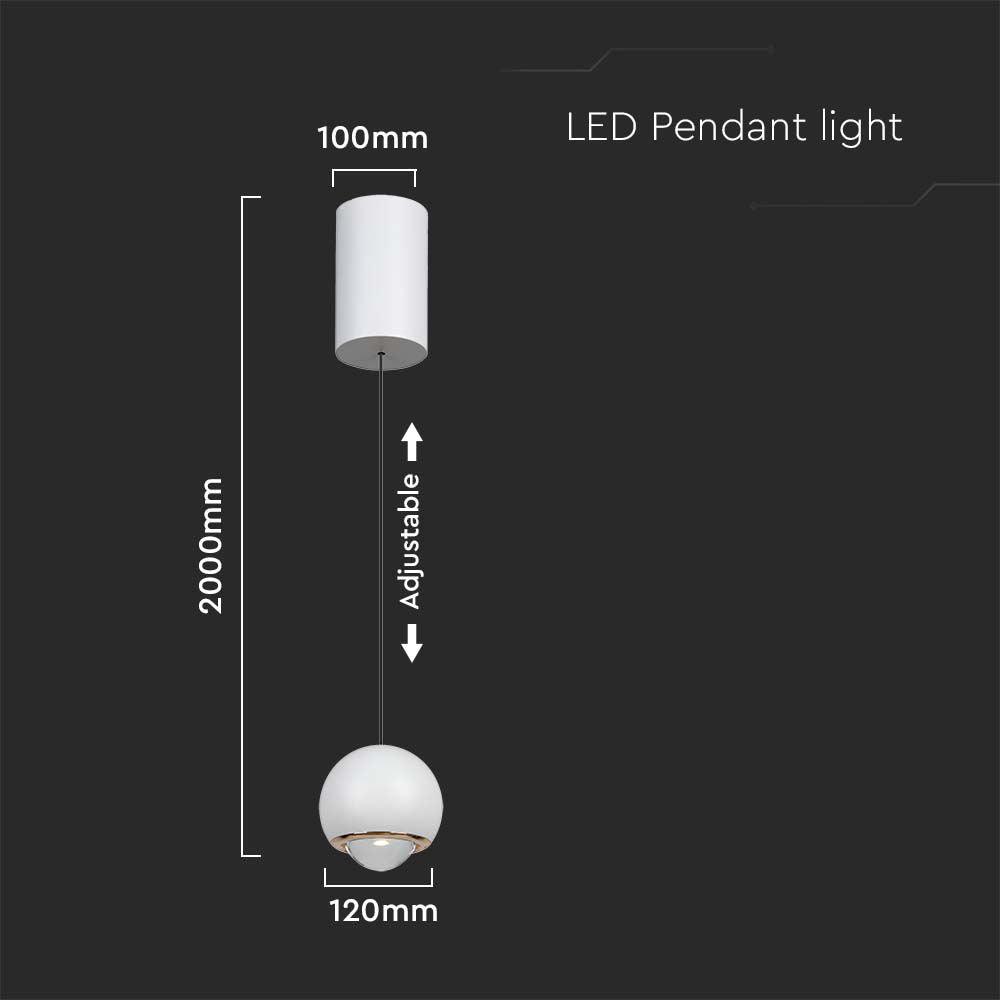 5W Sufitowa lampa LED / Barwa: 3000K / Obudowa: Biała