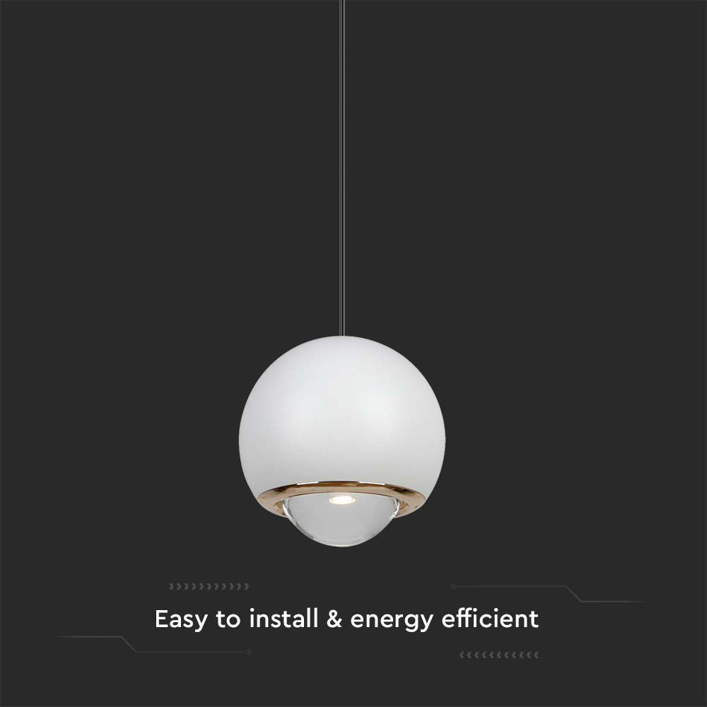 5W Sufitowa lampa LED / Barwa: 3000K / Obudowa: Biała
