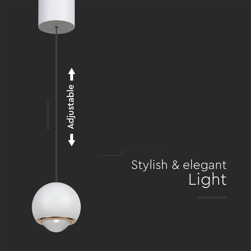 5W Sufitowa lampa LED / Barwa: 3000K / Obudowa: Biała