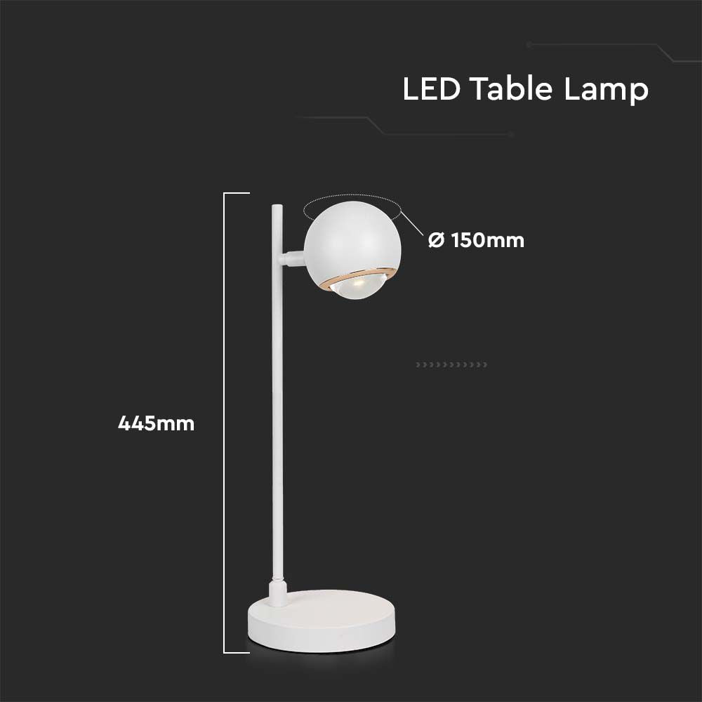 5W Lampka biurkowa LED / Barwa: 3000K / Obudowa: Biała