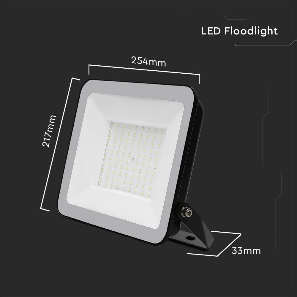 100W Naświetlacz SMD LED / Chip Samsung / Barwa: 6500K / Obudowa: Czarna
