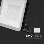 100W Naświetlacz SMD LED / Chip Samsung / Barwa: 6500K / Obudowa: Czarna