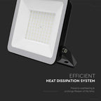 100W Naświetlacz SMD LED / Chip Samsung / Barwa: 6500K / Obudowa: Czarna