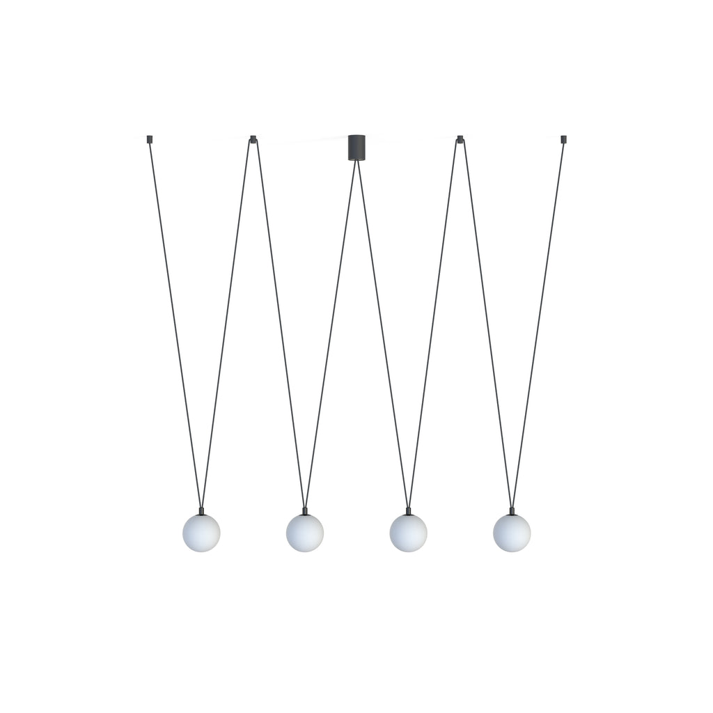 Nowodvorski Lampa wisząca SLING 12W only LED 50/60Hz - Szkło - Czarny I