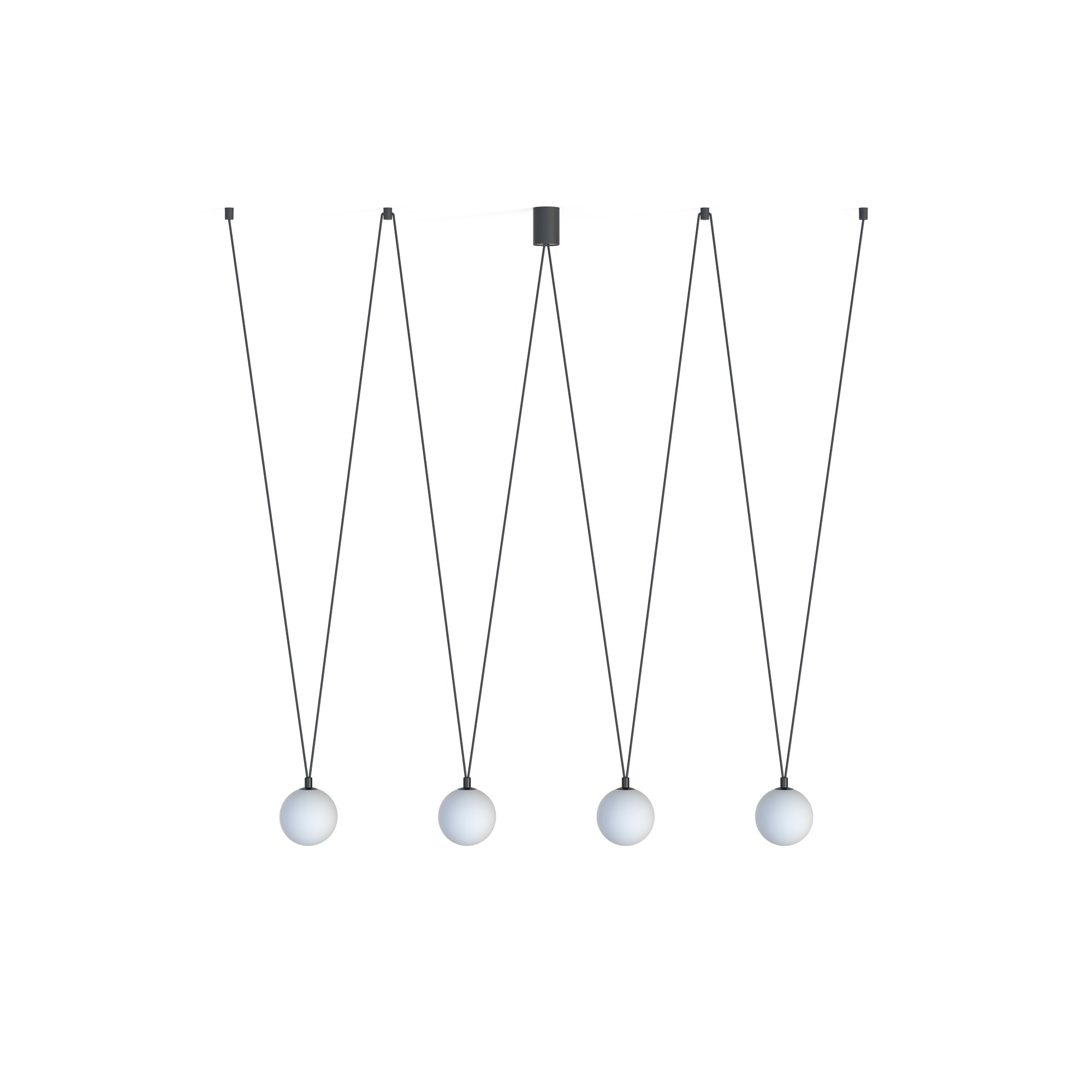 Nowodvorski Lampa wisząca SLING 12W only LED 50/60Hz - Szkło - Czarny I