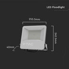 100W Naświetlacz LED SMD / Barwa:4000K / Obudowa: Czarna / Skuteczność 160lm/W
