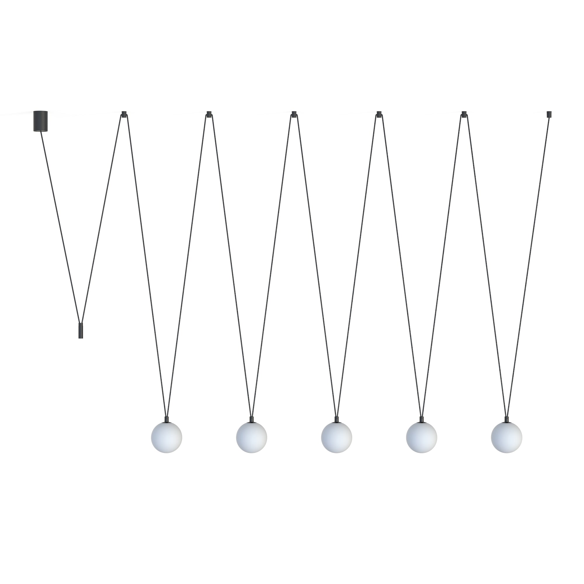 Nowodvorski Lampa wisząca SLING 12W only LED 50/60Hz - Szkło - Czarny II
