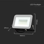 30W Naświetlacz LED SMD / Chip SAMSUNG / Barwa: 4000K / Obudowa: Czarna / Przewód: 1m