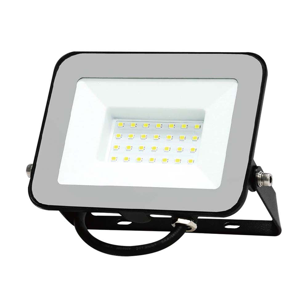 30W Naświetlacz LED SMD / Chip SAMSUNG / Barwa: 4000K / Obudowa: Czarna / Przewód: 1m