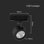 30W Lampa LED na szynoprzewód / Barwa: 3w1 / Obudowa: Czarna