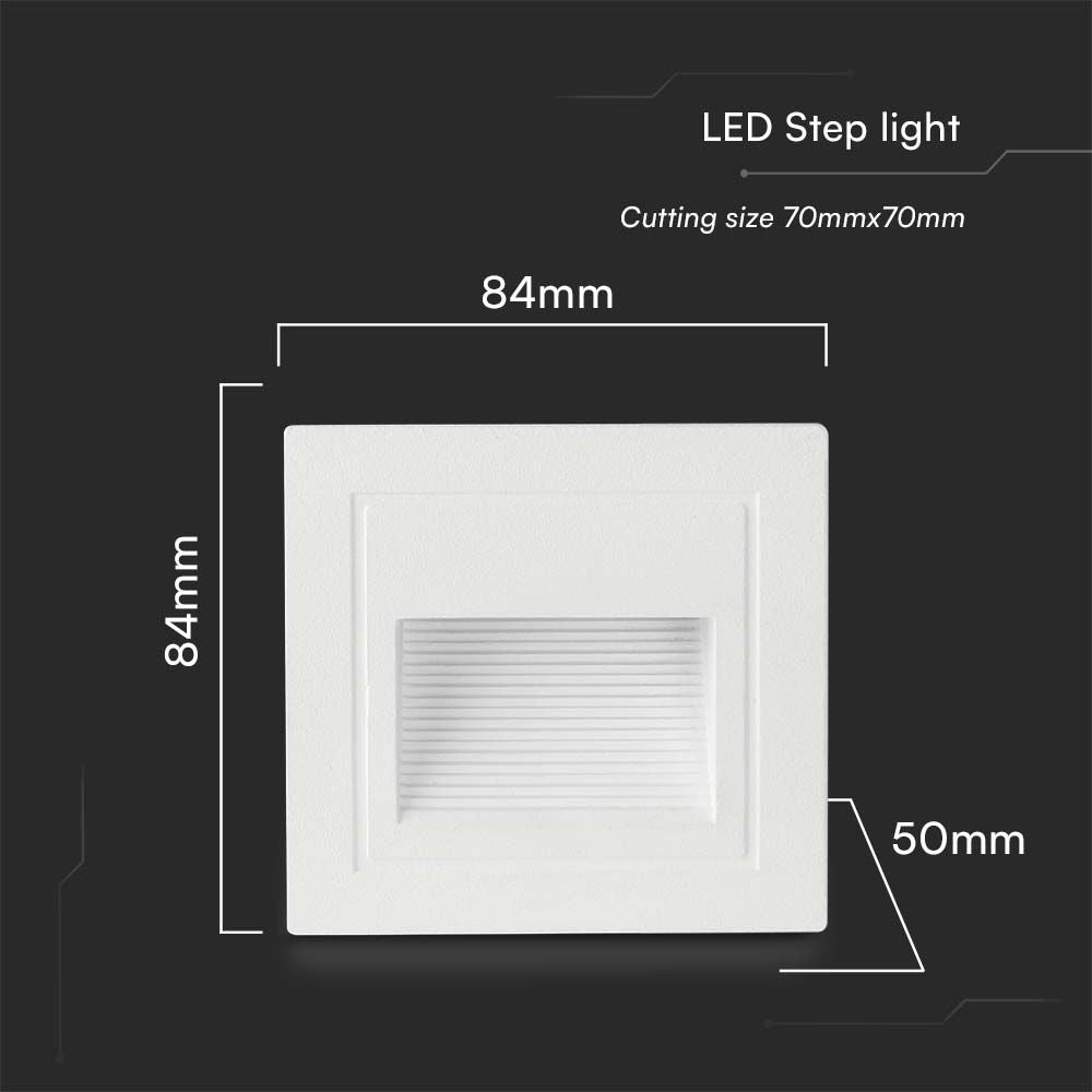 5W Oprawa Schodowa LED / Barwa: 3000K / Obudowa: Biała