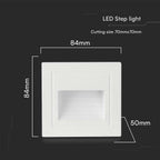 5W Oprawa Schodowa LED / Barwa: 3000K / Obudowa: Biała