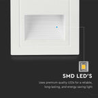 5W Oprawa Schodowa LED / Barwa: 3000K / Obudowa: Biała
