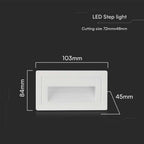 3W Oprawa Schodowa LED / Barwa: 3000K / Obudowa: Biała