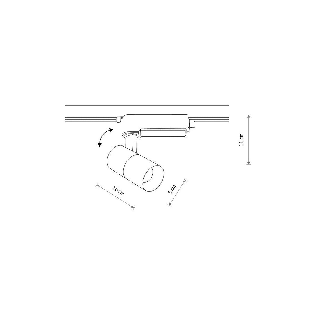 Nowodvorski System szynowy PROFILE TINOS LED 7W 1-obwodowy Profile Lampa 7W - Aluminium lakierowane - Czarny I 10381