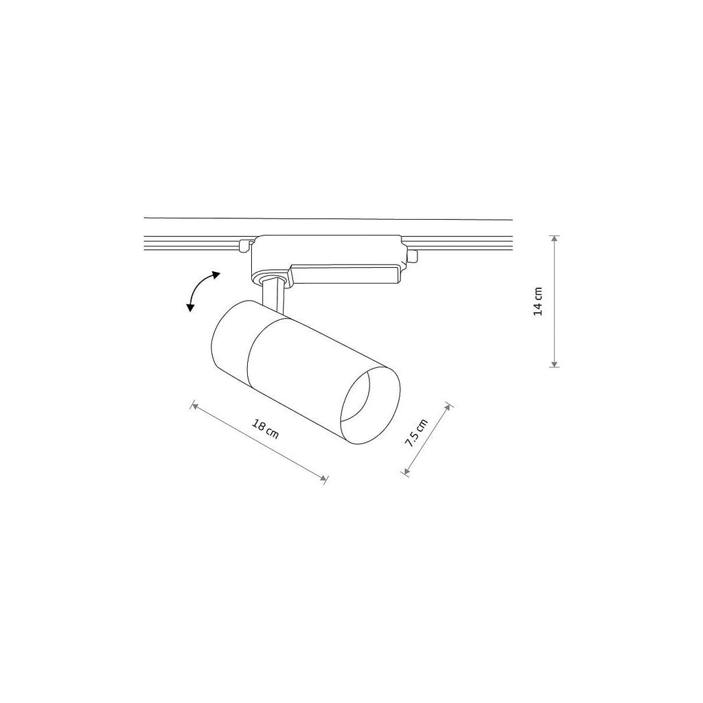 Nowodvorski System szynowy PROFILE TINOS LED 30W 1-obwodowy Profile Lampa 30W - Aluminium lakierowane - Czarny I 10384