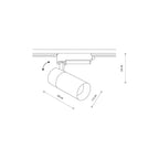 Nowodvorski System szynowy PROFILE TINOS LED 30W 1-obwodowy Profile Lampa 30W - Aluminium lakierowane - Czarny I 10384