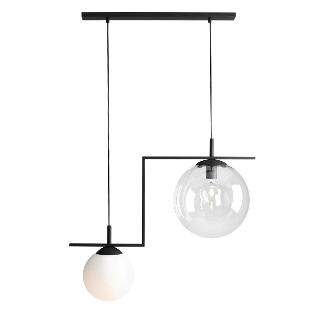 Aldex Lampa Wisząca Zac 2 Black Mix - Metal / szkło - Czarny 1038H1