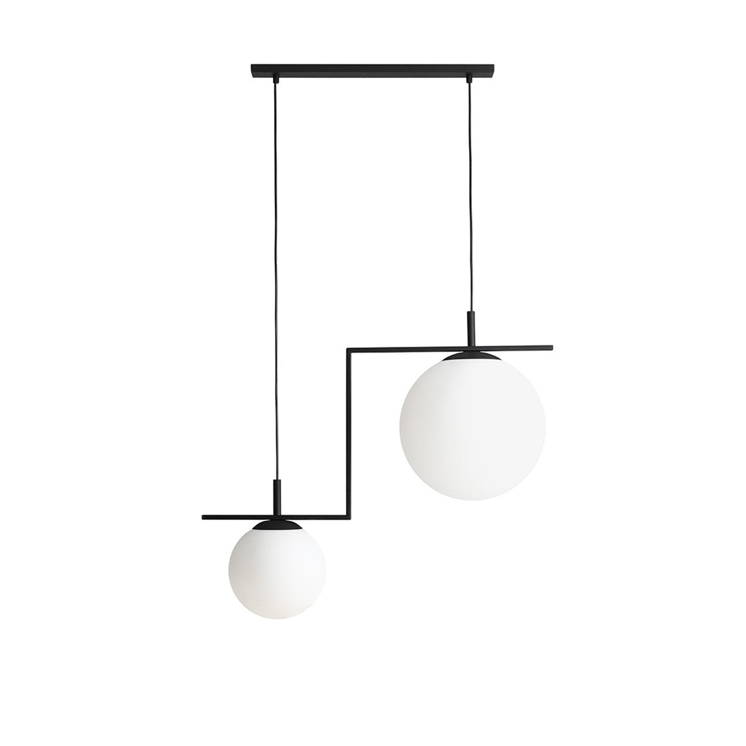 Aldex Lampa Wisząca Zac 2 Black Matte - Metal / szkło - Czarny 1038H1_2