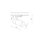 Nowodvorski System szynowy CTLS TINOS LED 20W 3-obwodowy CTLS Lampa 20W - Aluminium lakierowane - Biały I 10391