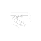 Nowodvorski System szynowy CTLS TINOS LED 10W 3-obwodowy CTLS Lampa 10W - Aluminium lakierowane - Biały II 10393
