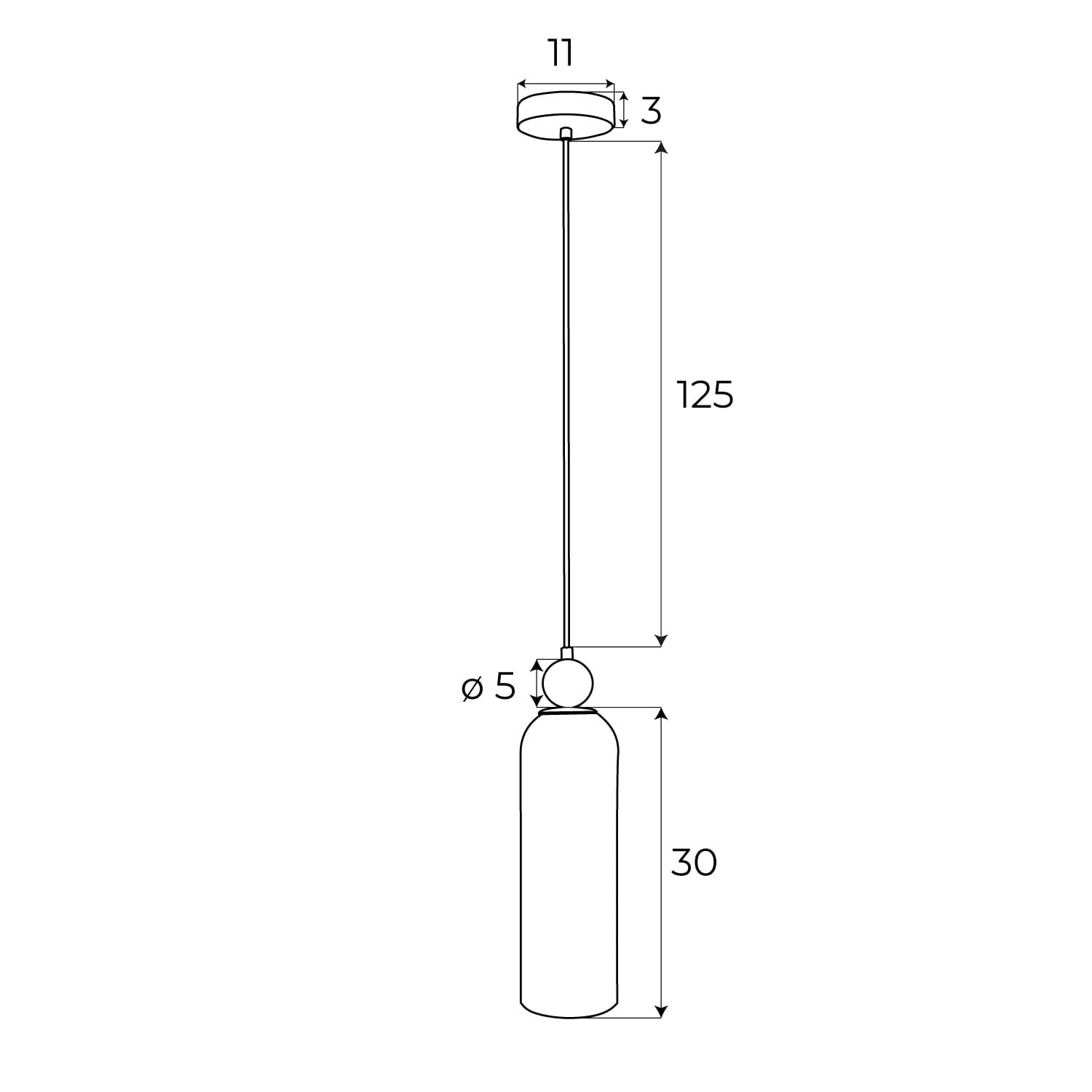 Maxlight Lampa wisząca Campanila - Metal + szkło - Mosiądz + szkło bursztynowe P0510